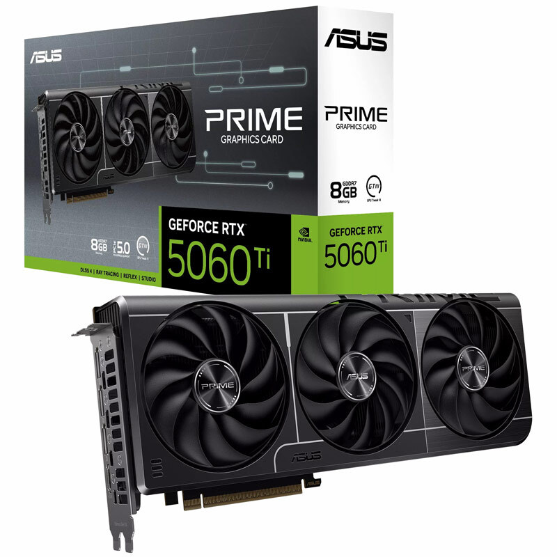 کارت گرافیک ASUS Prime GeForce RTX 5060 Ti 8GB GDDR7 128Bit