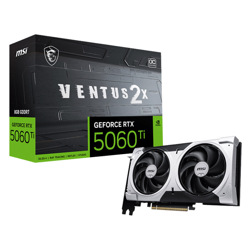 کارت گرافیک MSI GeForce RTX 5060 Ti Ventus 2X OC PLUS 8GB GDDR7 128Bit