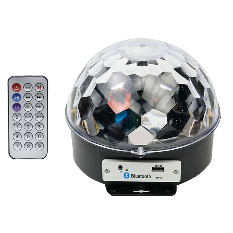 رقص نور اسپیکر دار MP3 LED Magic Ball Light + ریموت کنترل